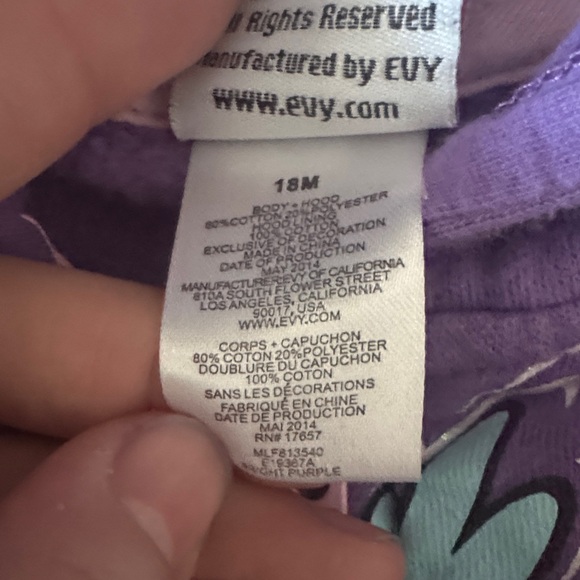 My Little Pony Purple Kids Bottoms with Rainbow Hoodie Set - Picture 3 of 7